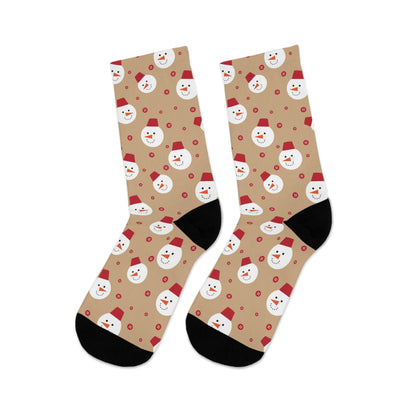 Holiday Snowman Recycled Poly Socks