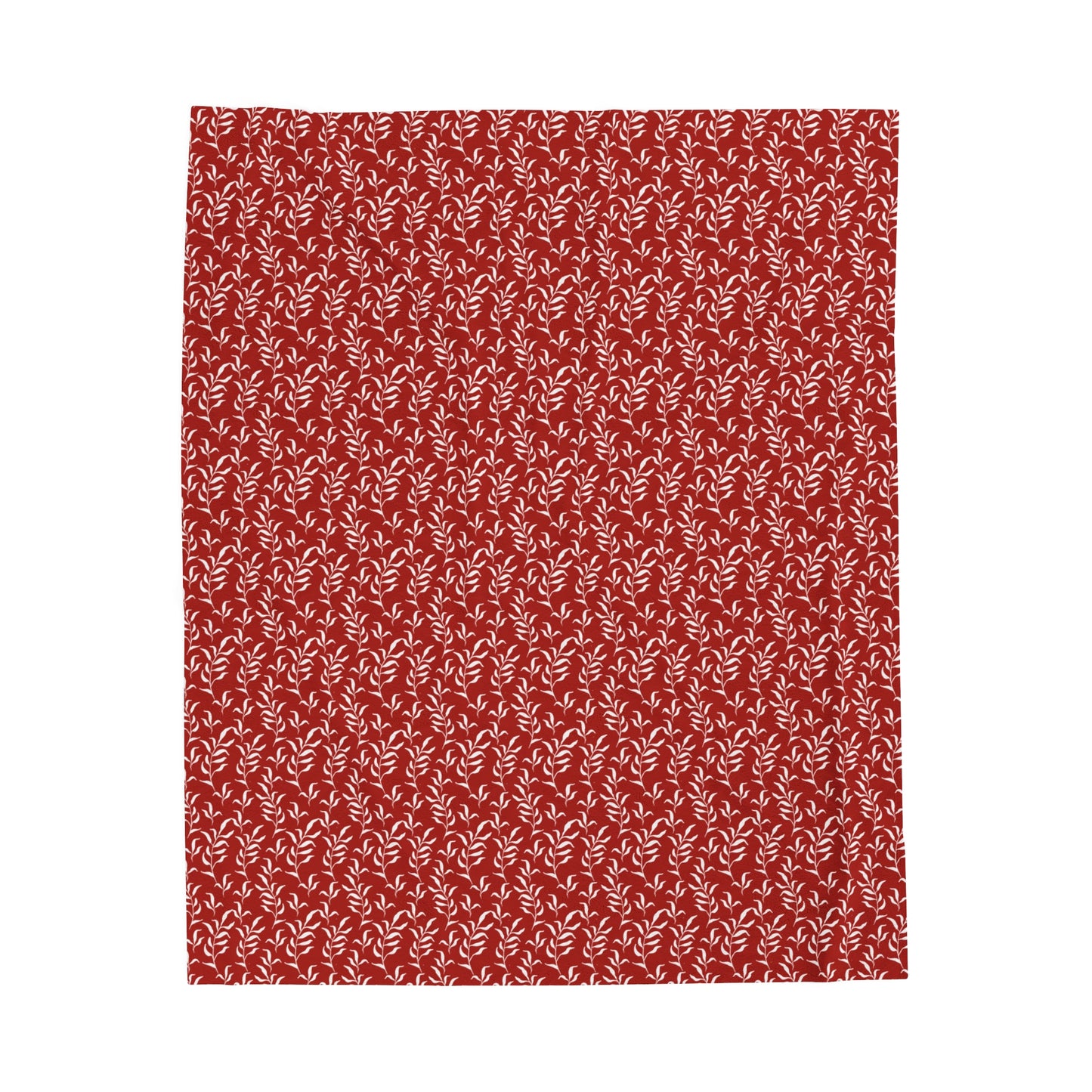 Scarlet Flora Velveteen Plush Blanket