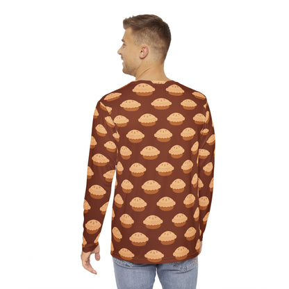 Mens Pumpkin Patch Pies Long Sleeve Pajama Shirt