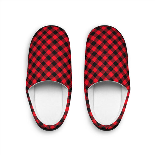 Mens Red Plain Indoor Slippers