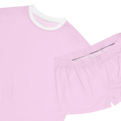 Womens Baby Pink Short Pajama Set