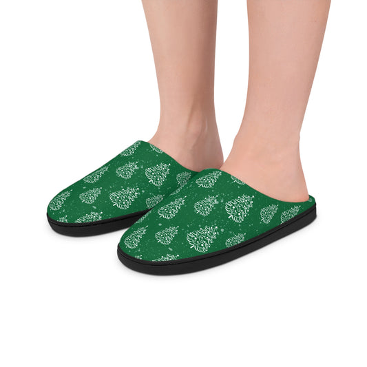 Mens Christmas Pines Indoor Slippers