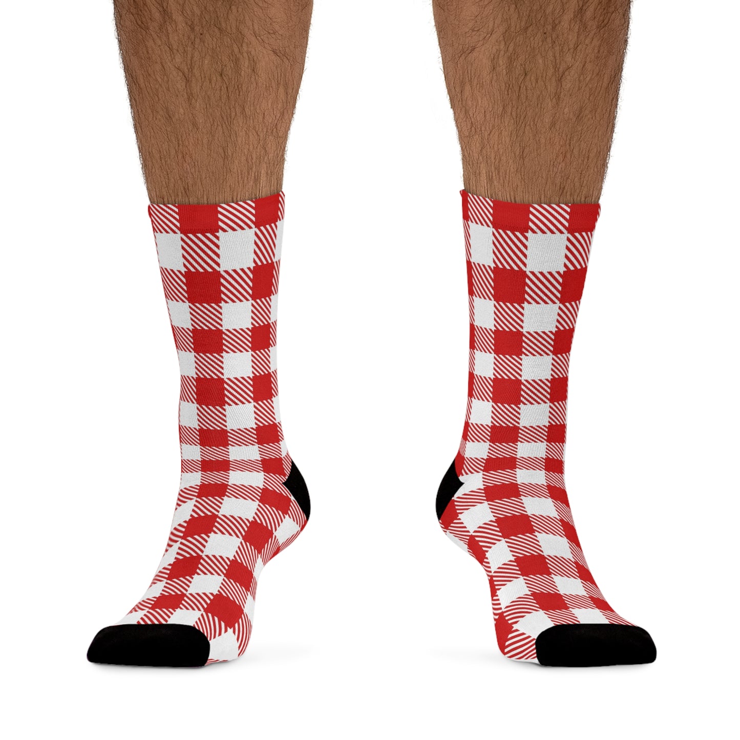 Red Plaid Recycled Poly Socks