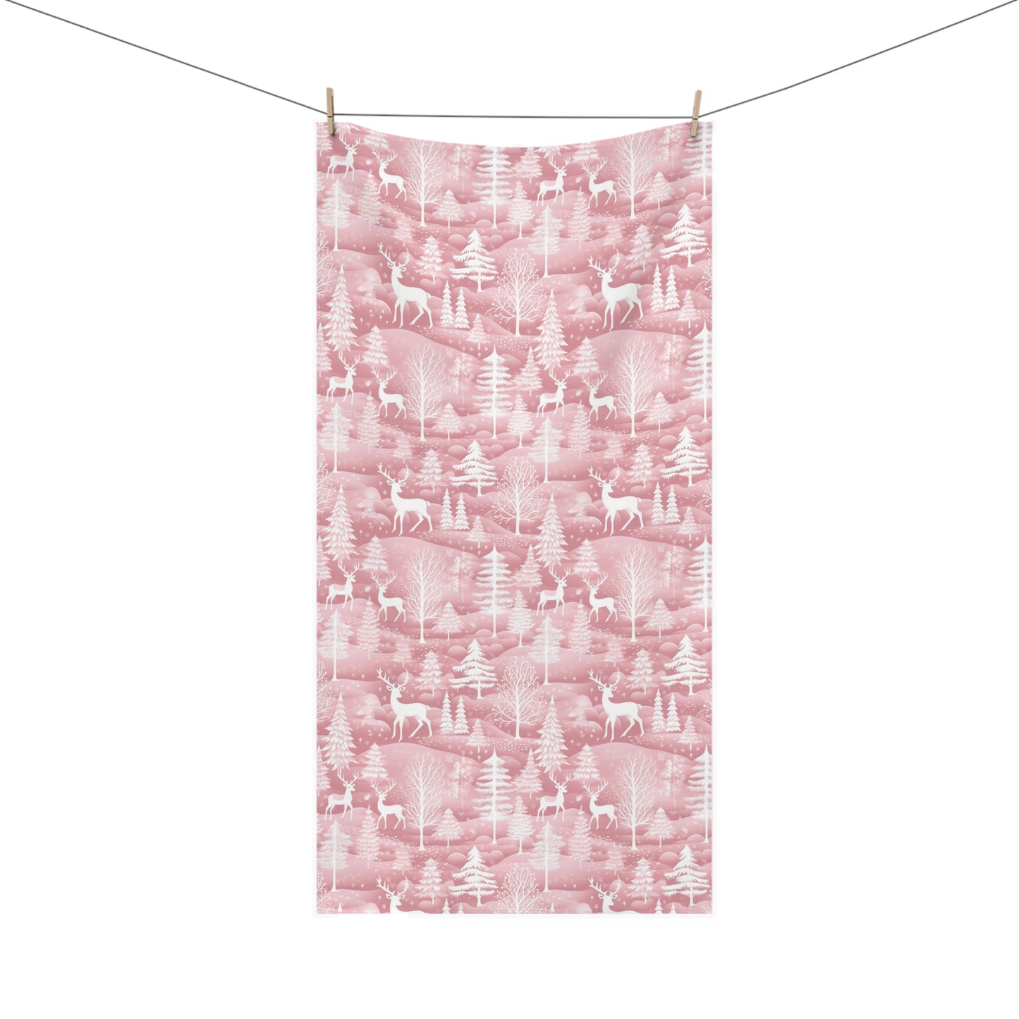 Pink Winter Wonderland Mink-Cotton Towel