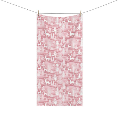 Pink Winter Wonderland Mink-Cotton Towel