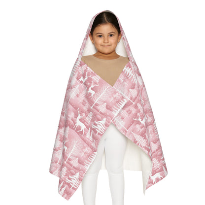 Youth Pink Winter Wonderland Hooded Towel