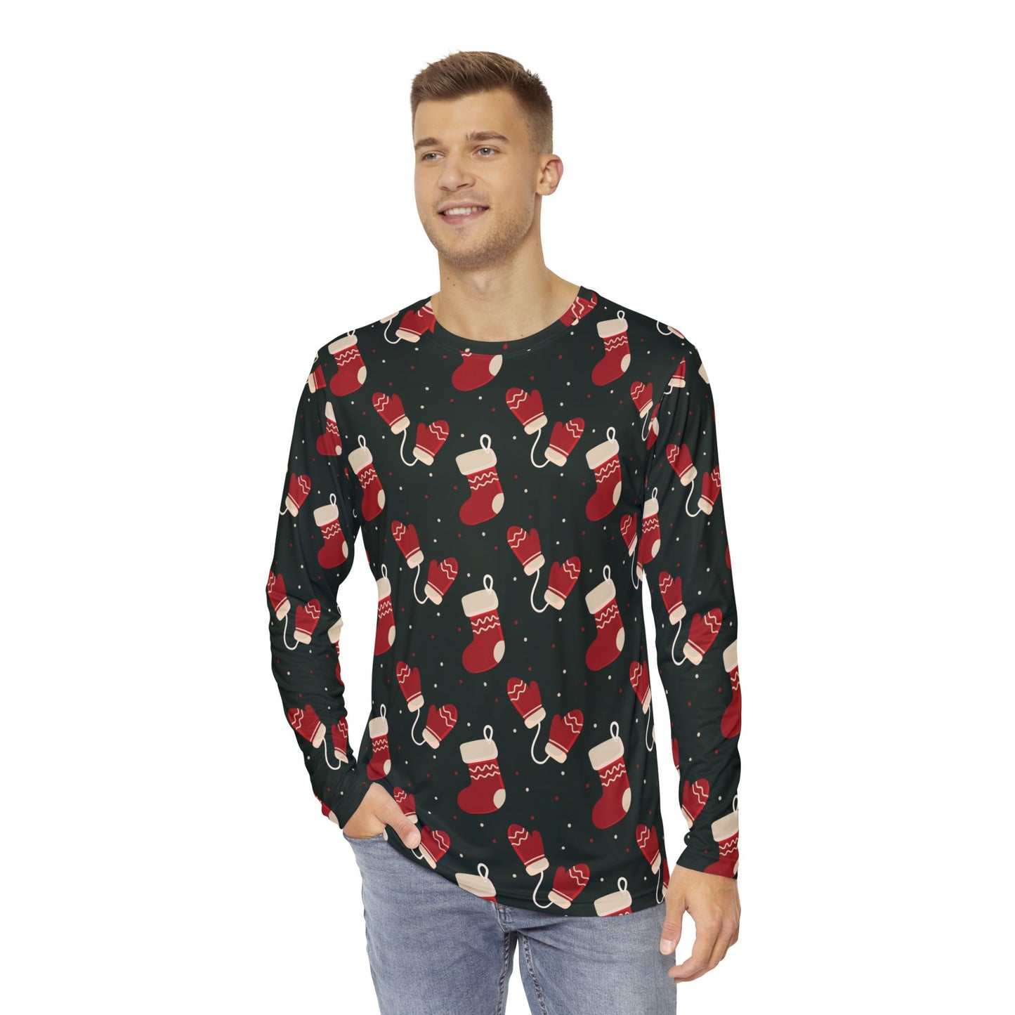 Mens Warm Wishes Long Sleeve Pajama Shirt