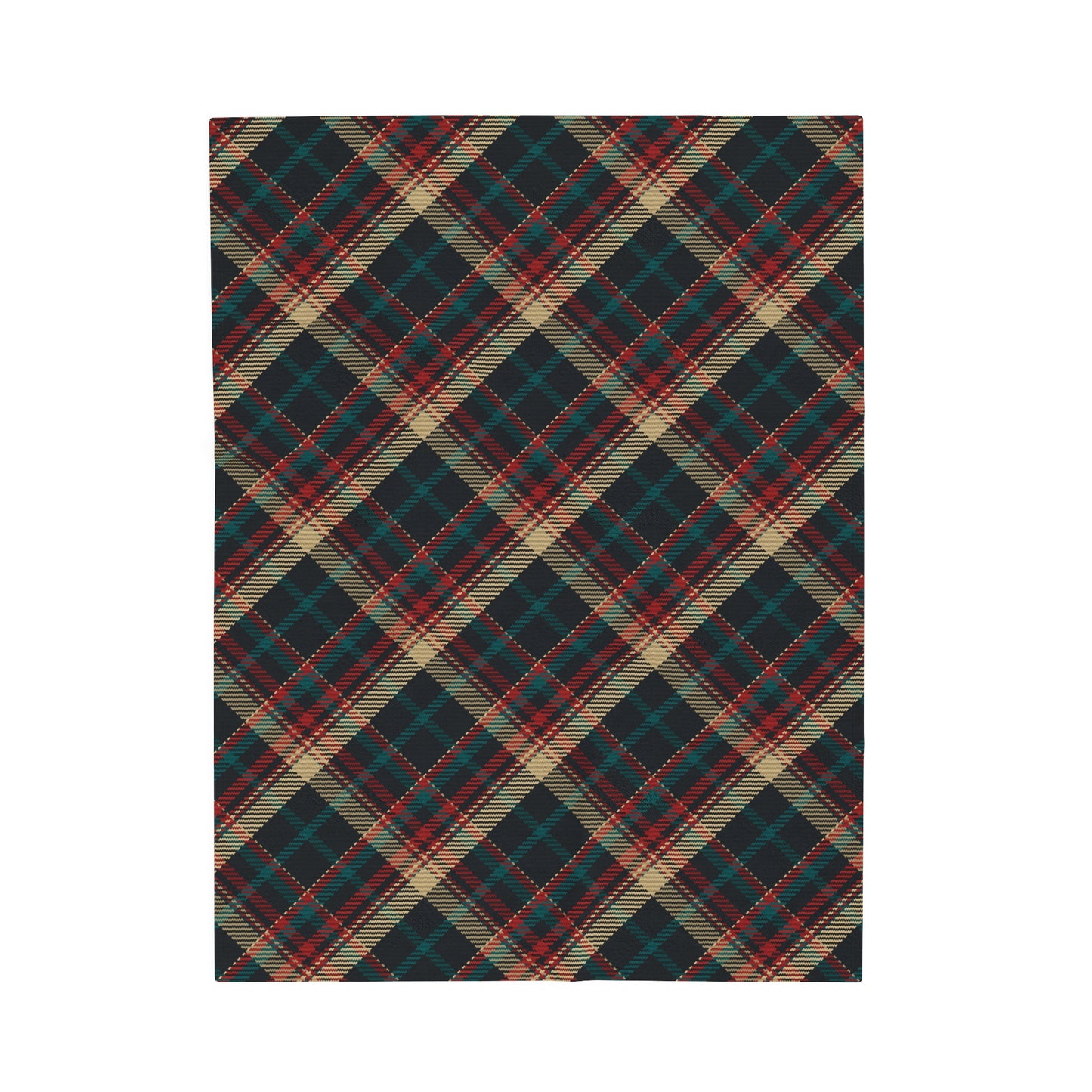 Holiday Plaid Velveteen Plush Blanket