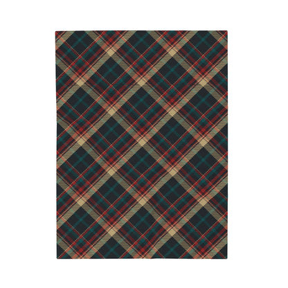 Holiday Plaid Velveteen Plush Blanket