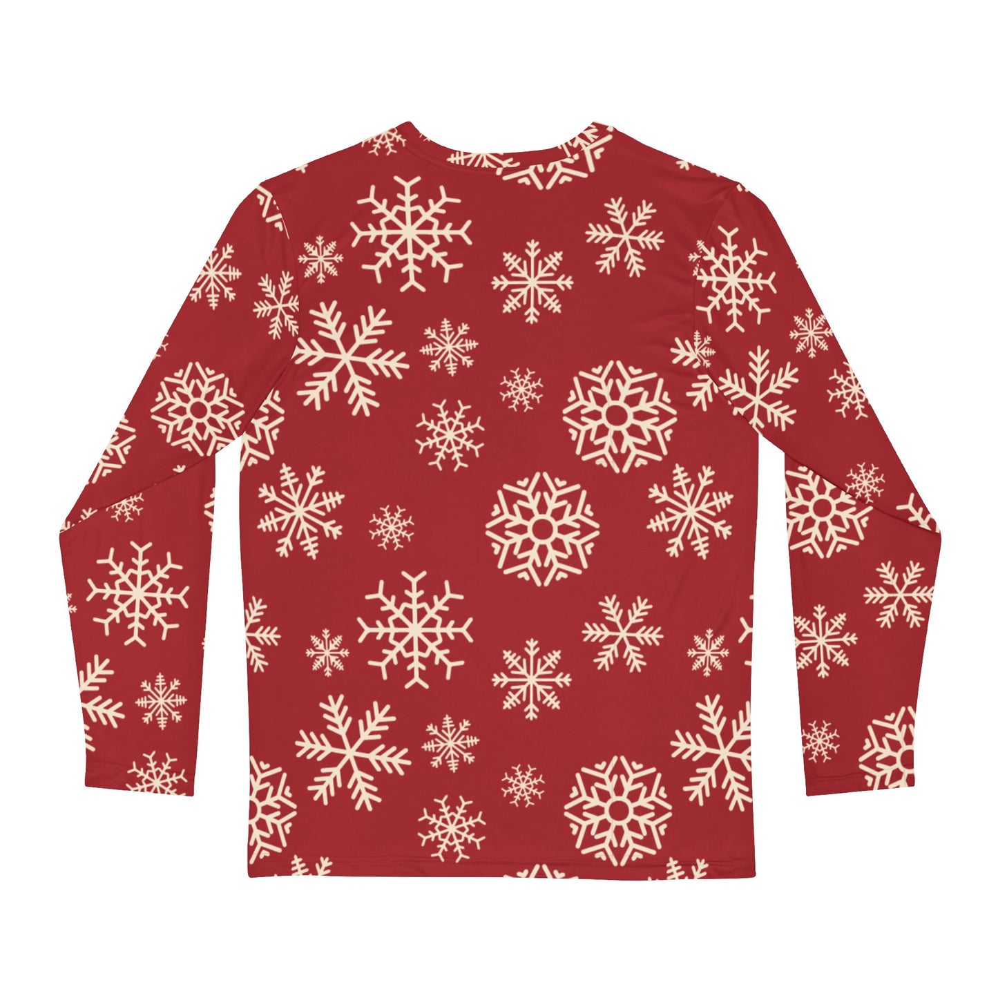 Mens Frosted Snowflakes Long Sleeve Pajama Shirt