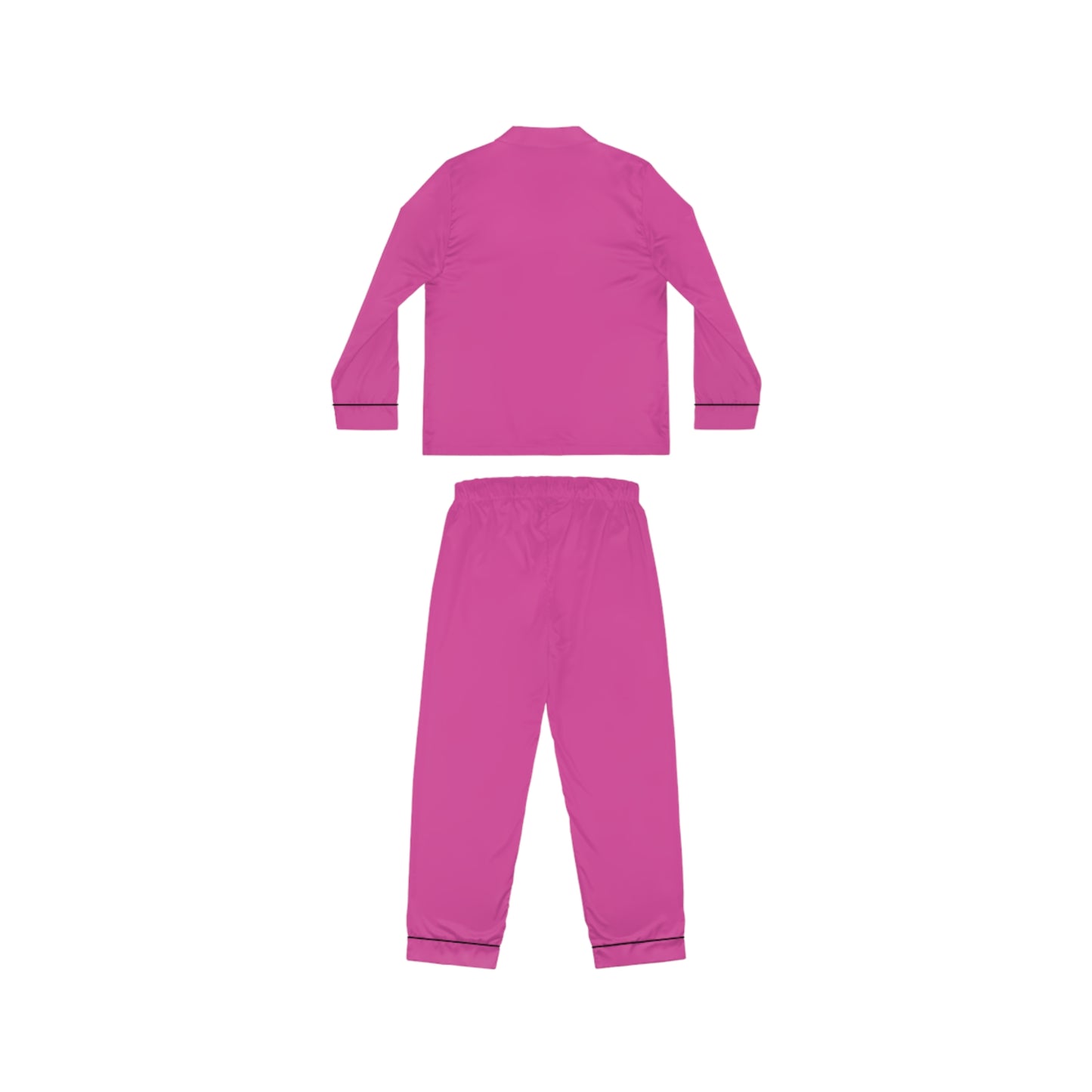 Womens Pink Satin Pajama Set