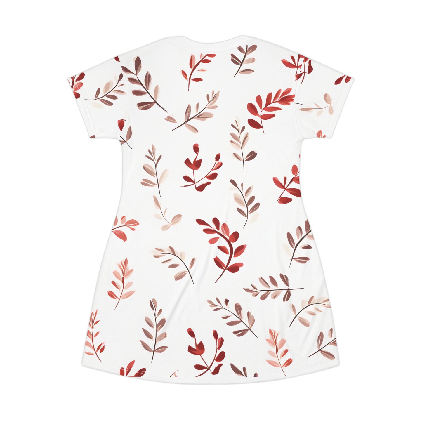 Womens Freshly Leaves T-Shirt Pajama Dress