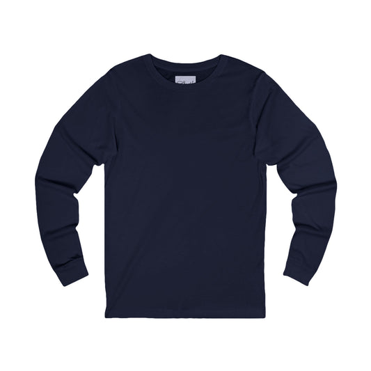 Unisex Navy Blue Long Sleeve Jersey Pajama Tee