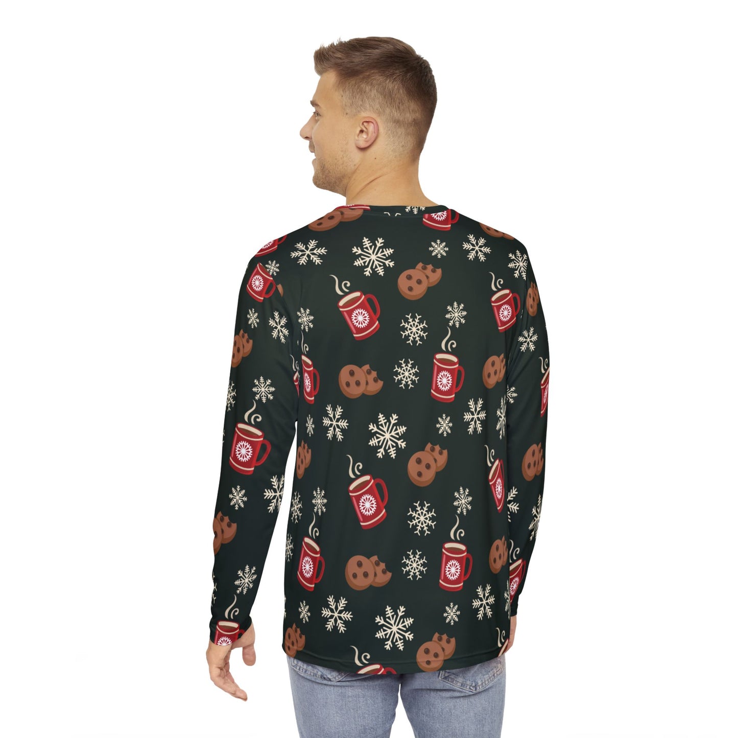 Mens Christmas Morning Long Sleeve Pajama Shirt