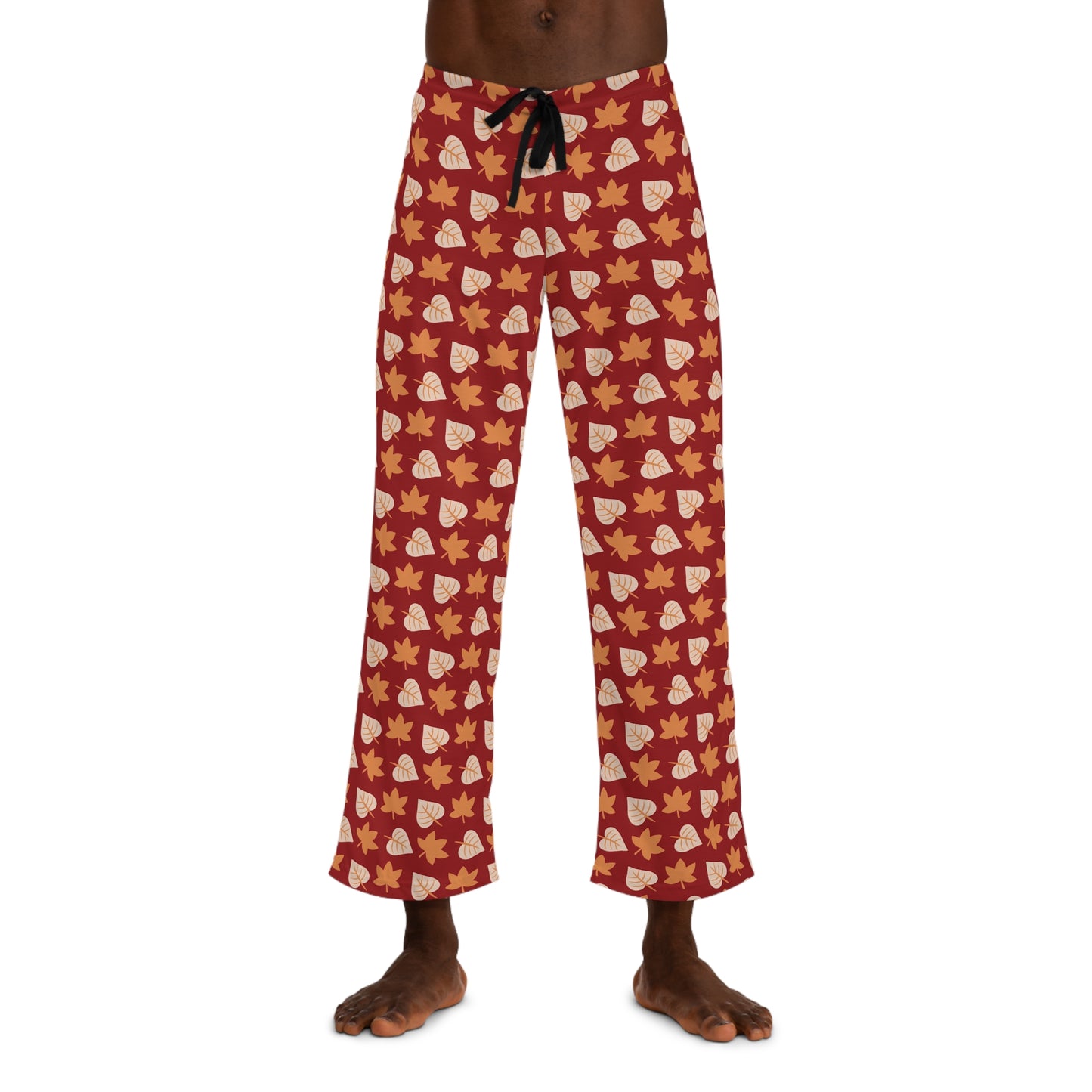 Mens Fall Leaves Pajama Pants