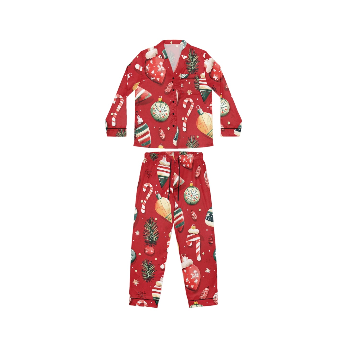 Womens Merry Moments Satin Pajamas