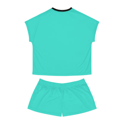 Womens Turquoise Short Pajama Set