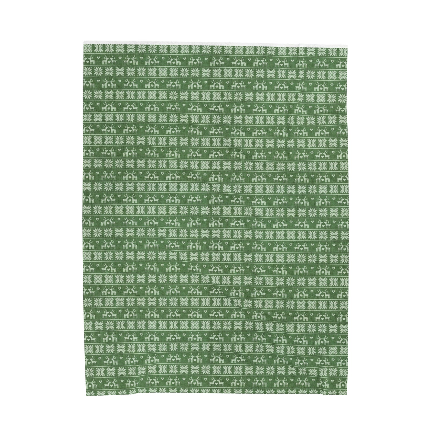 Green Festive Forest Velveteen Plush Blanket