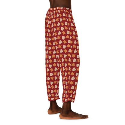 Mens Fall Leaves Pajama Pants