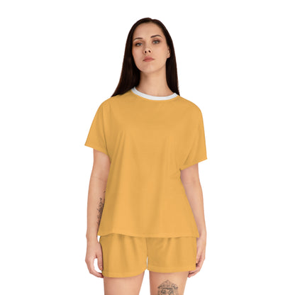 Womens Mustard Short Pajama Set