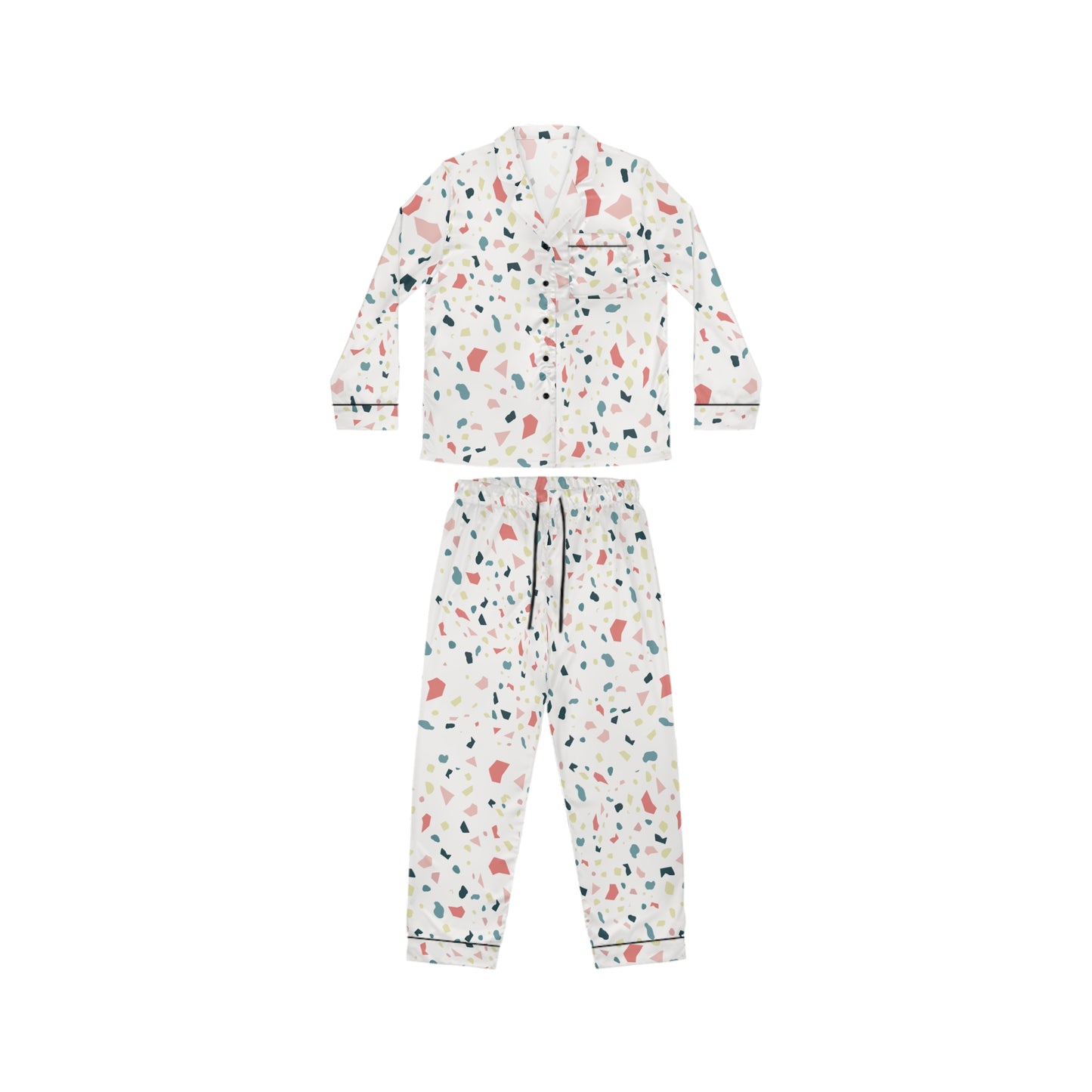 Women Dots Satin Pajama Set