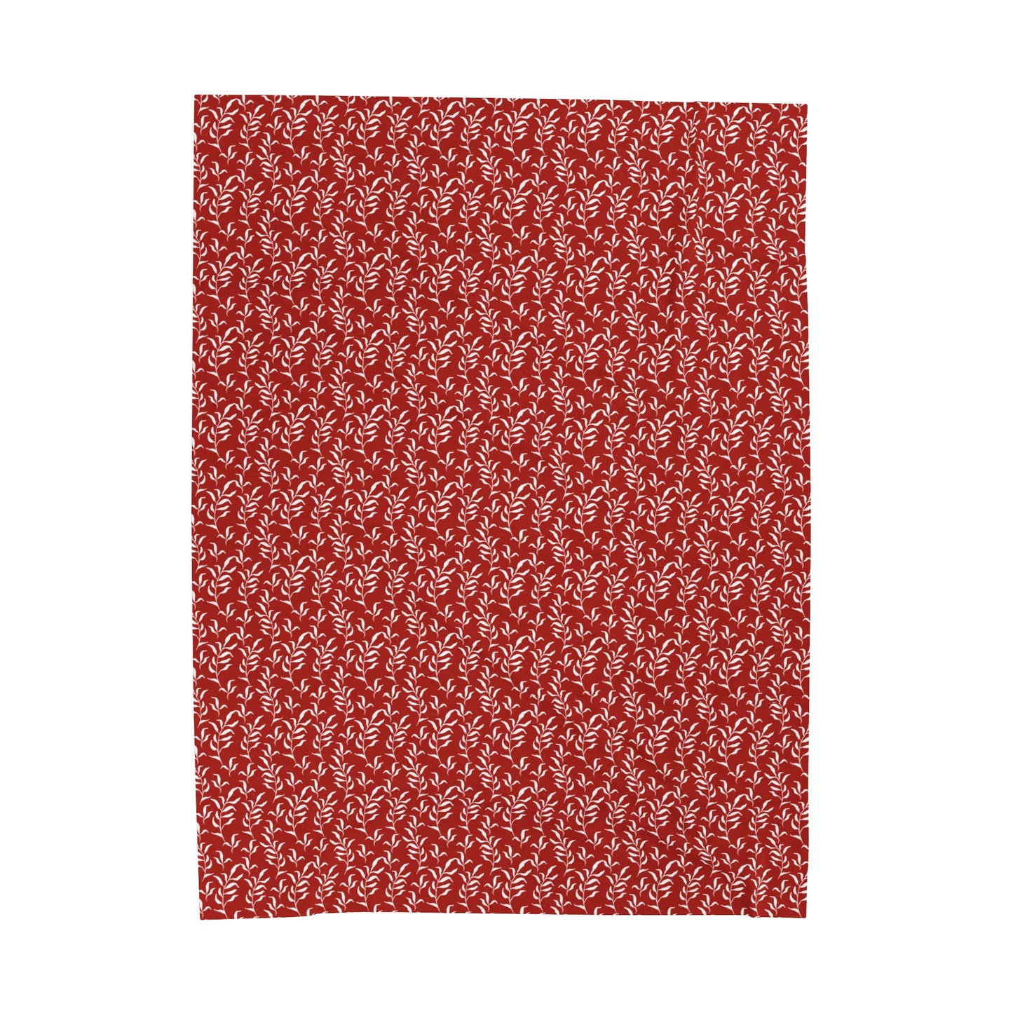 Scarlet Flora Velveteen Plush Blanket