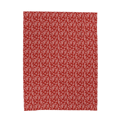 Scarlet Flora Velveteen Plush Blanket