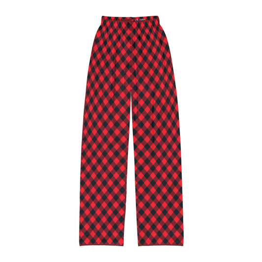 Kids Red Plain Pajama Pants