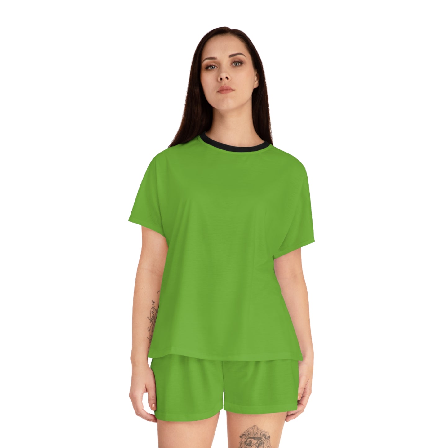 Womens Fresh Green Short Pajama Set