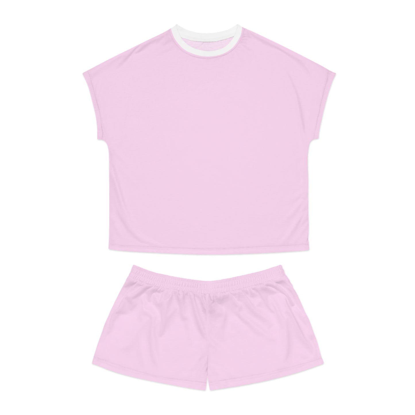 Womens Baby Pink Short Pajama Set