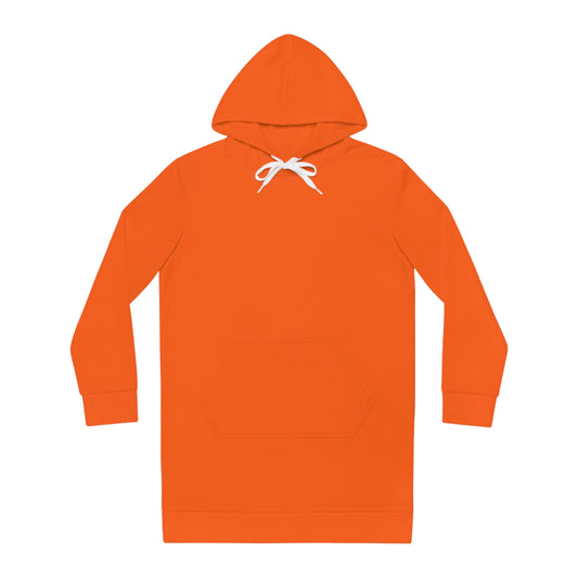 Womens Orange Hoodie Pajama Dress