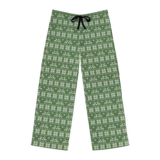 Mens Green Festive Forest Pajama Pants