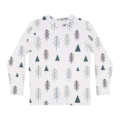 Mens Minimal Pines Long Sleeve Pajama Shirt