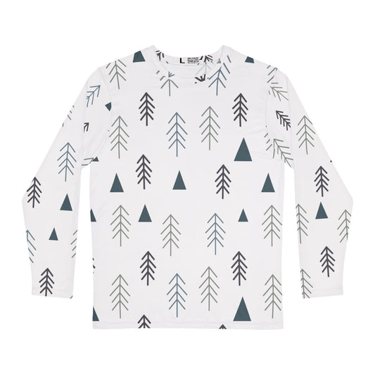 Mens Minimal Pines Long Sleeve Pajama Shirt