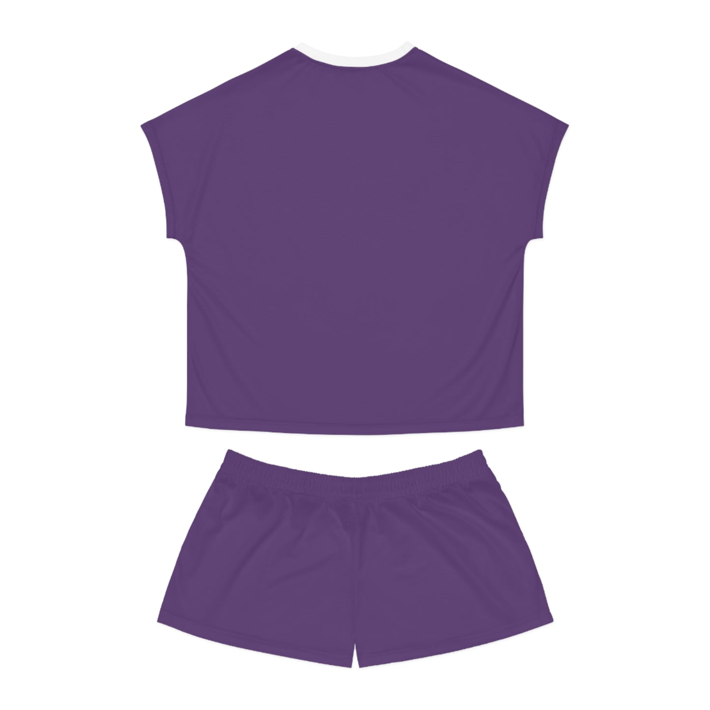 Womens Dark Purple Short Pajama Set