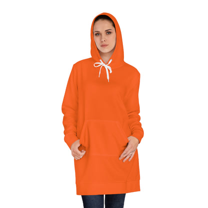 Womens Orange Hoodie Pajama Dress