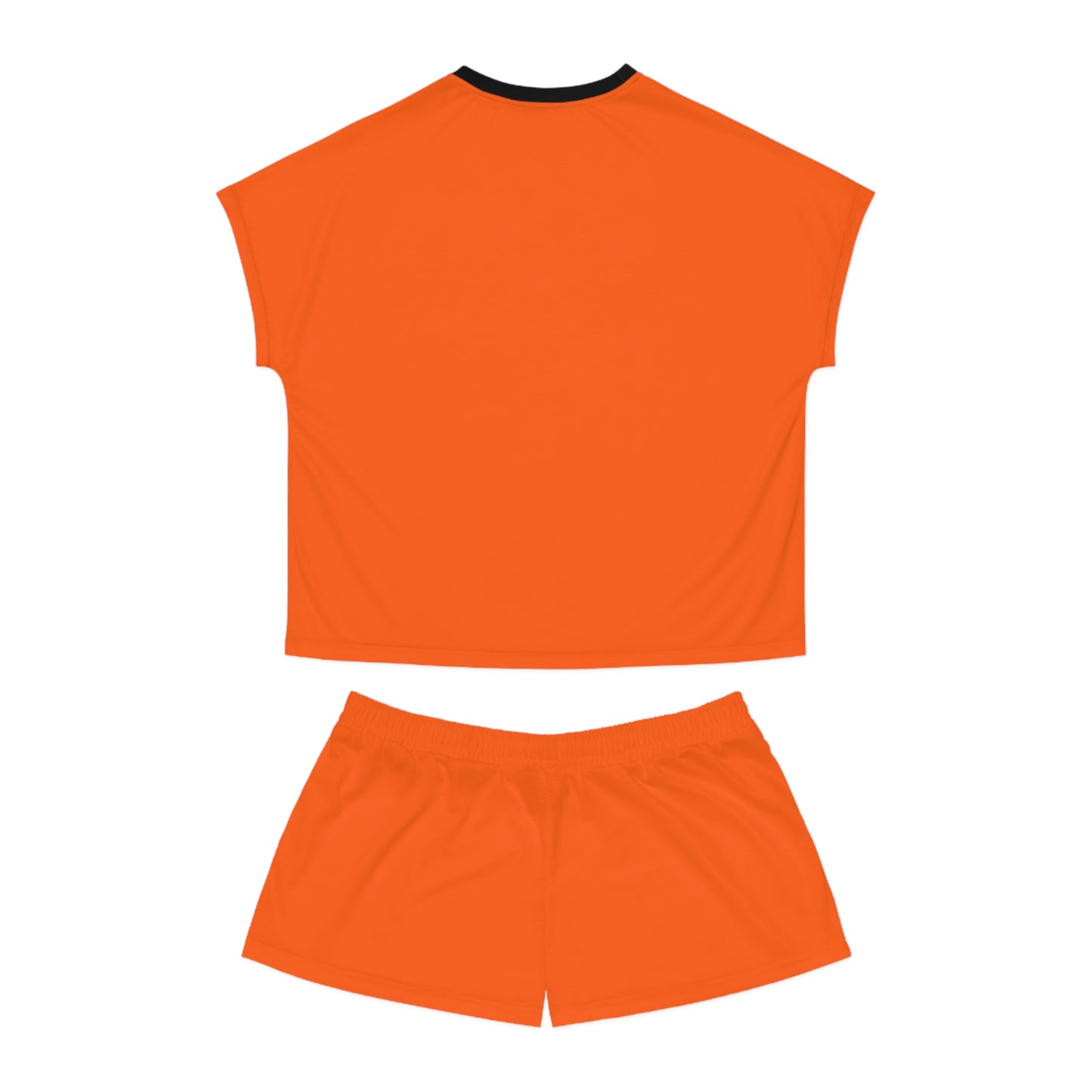 Womens Orange Short Pajama Set