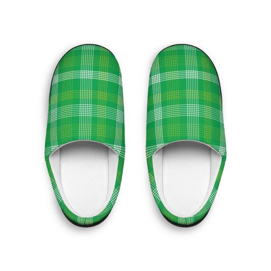 Mens Green Plain Indoor Slippers