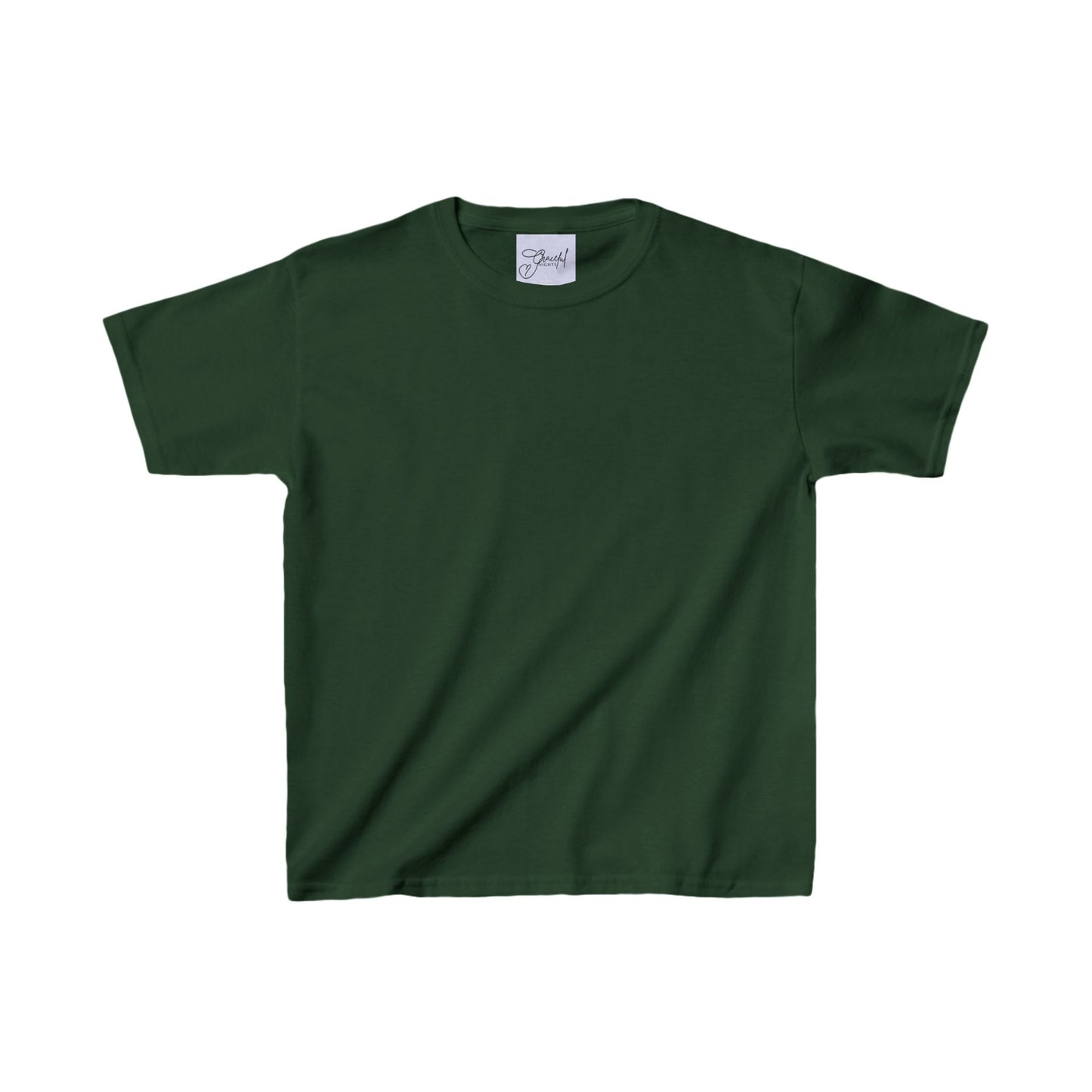 Kids Dark Green Heavy Cotton Pajama Tee