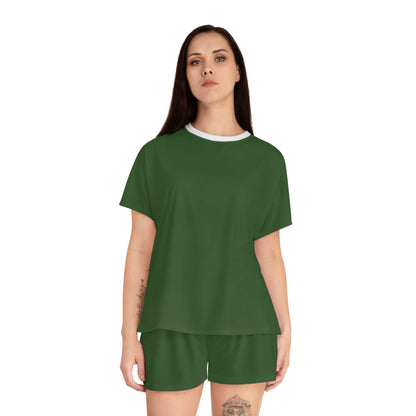 Womens Olive Short Pajama Set