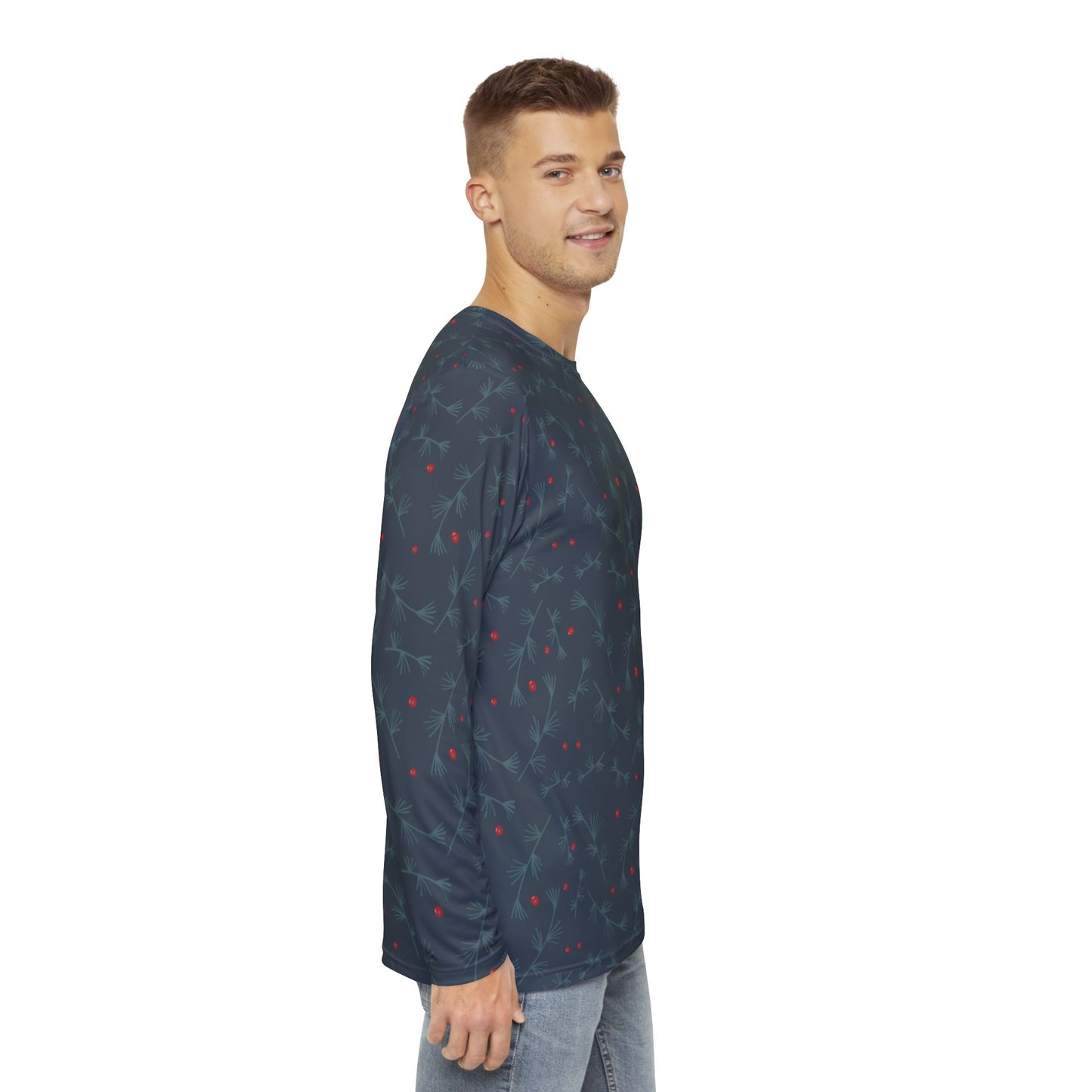 Mens Winter Enchantment Long Sleeve Pajama Shirt