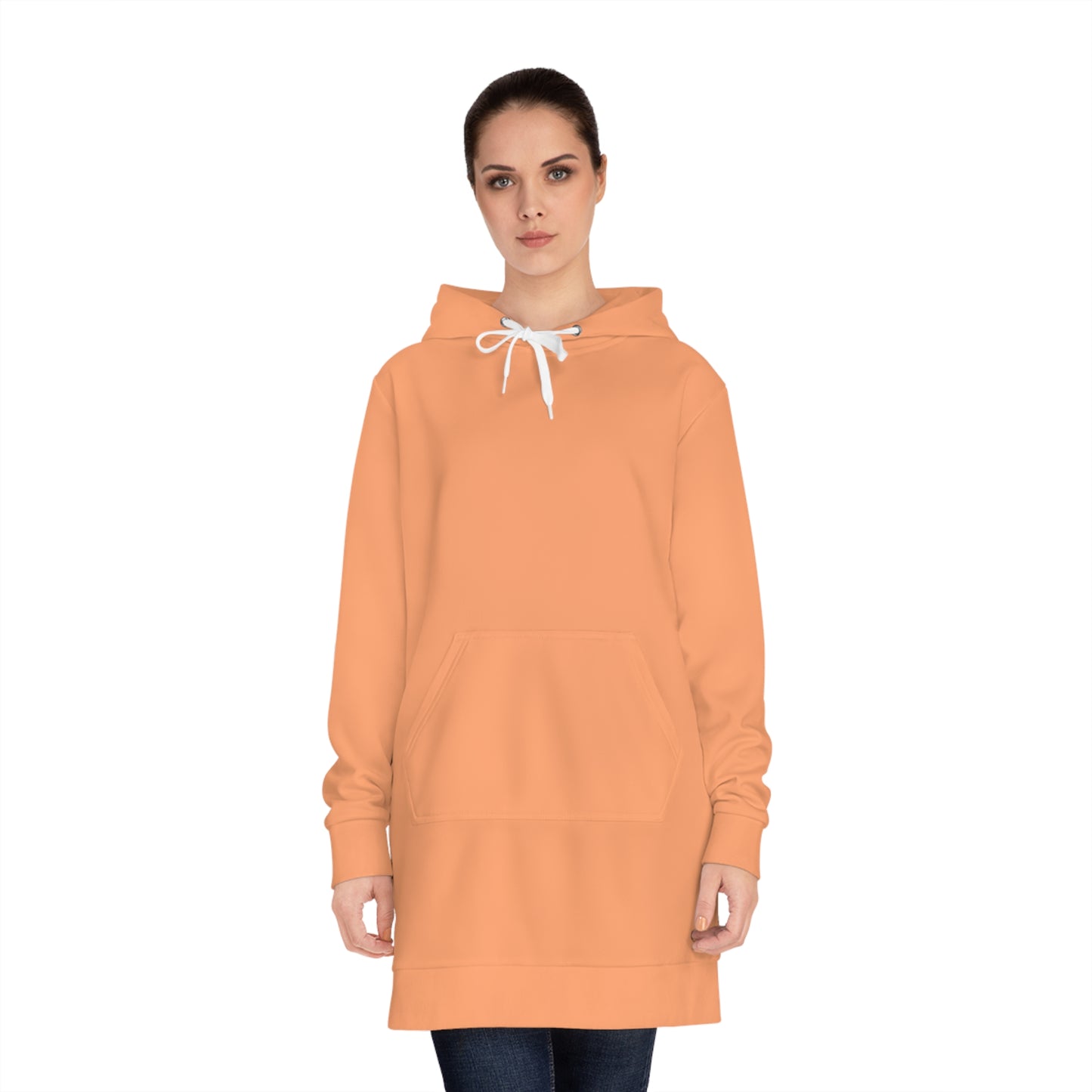 Womens Peach Hoodie Pajama Dress