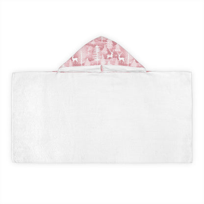 Youth Pink Winter Wonderland Hooded Towel