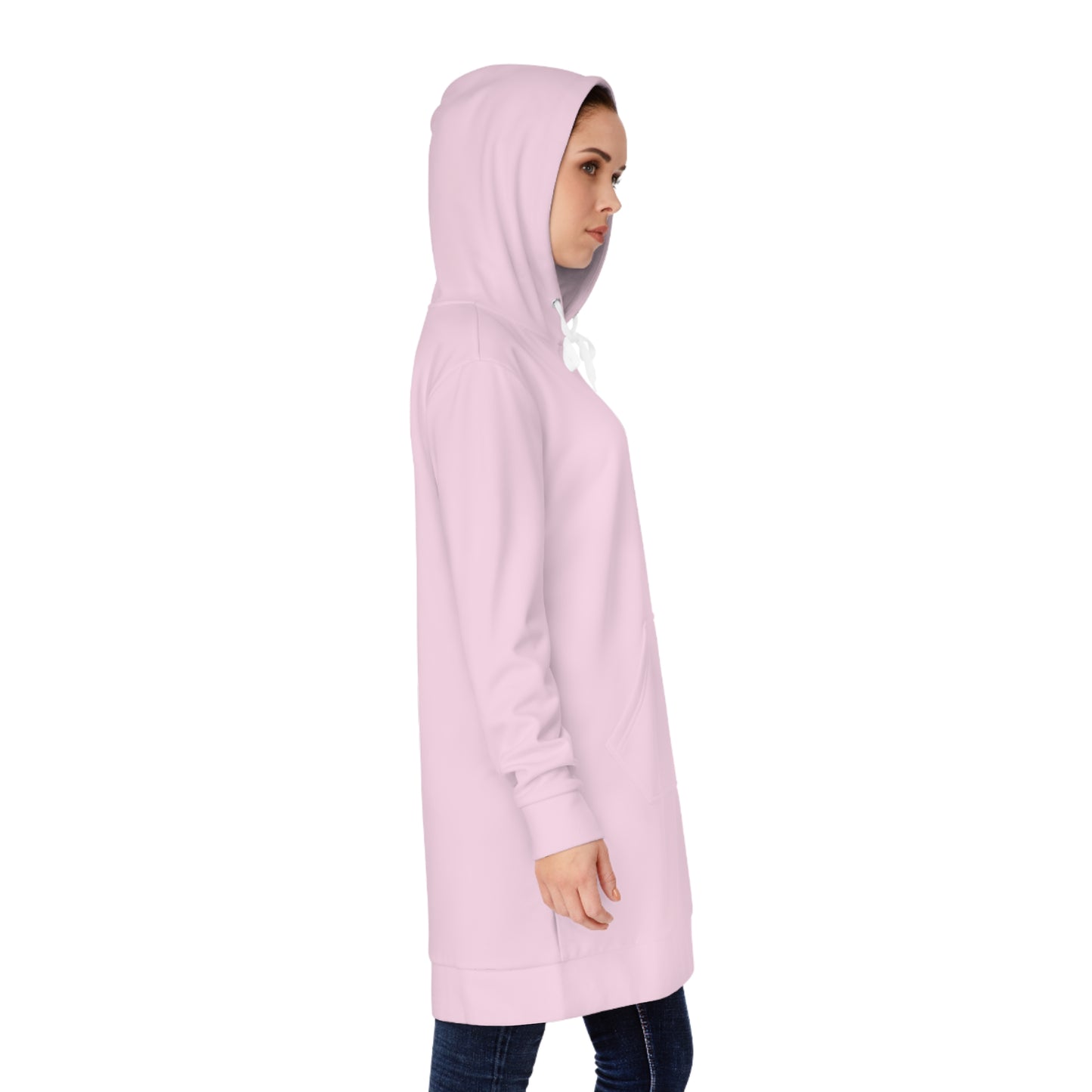 Womens Baby Pink Hoodie Pajama Dress