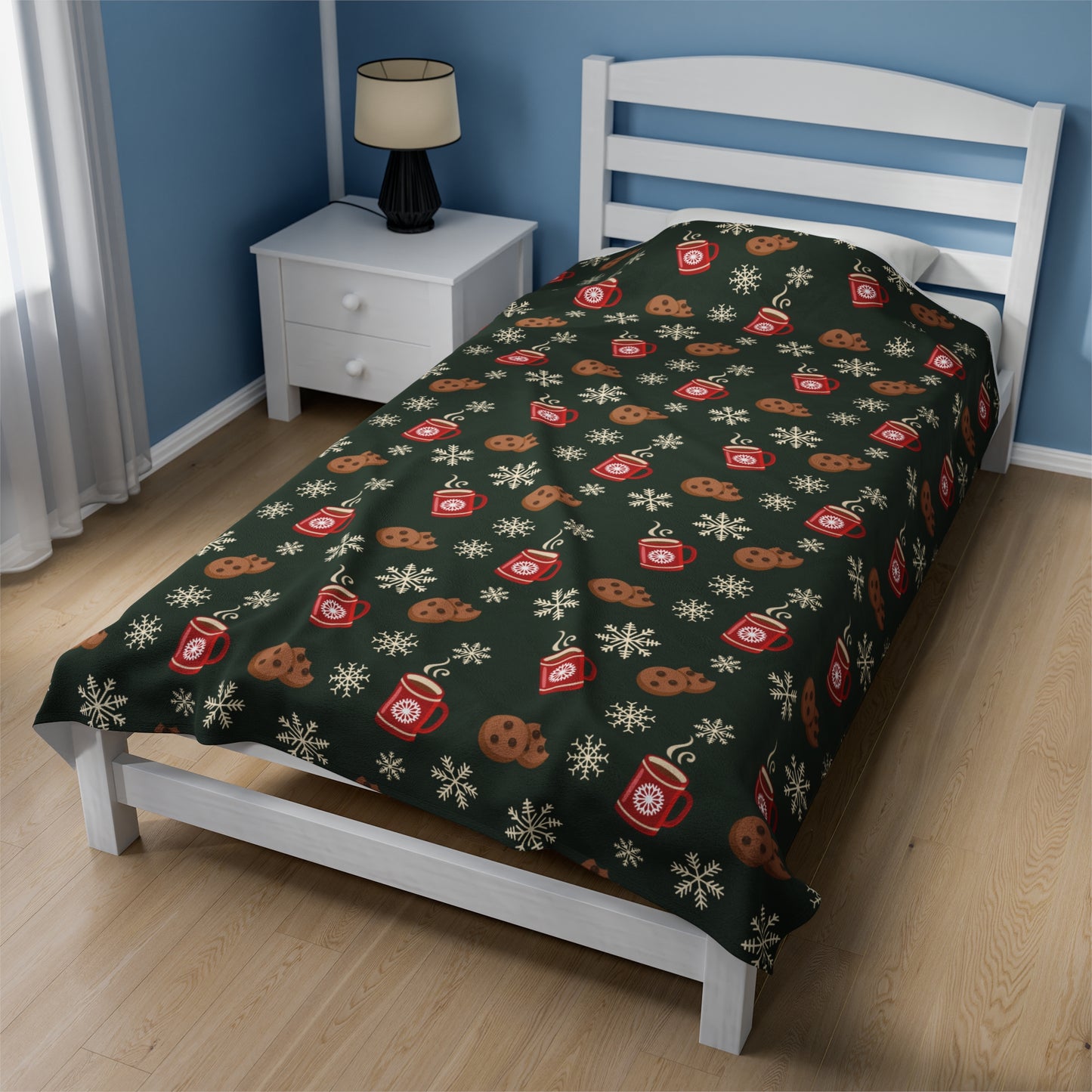 Christmas Morning Velveteen Plush Blanket