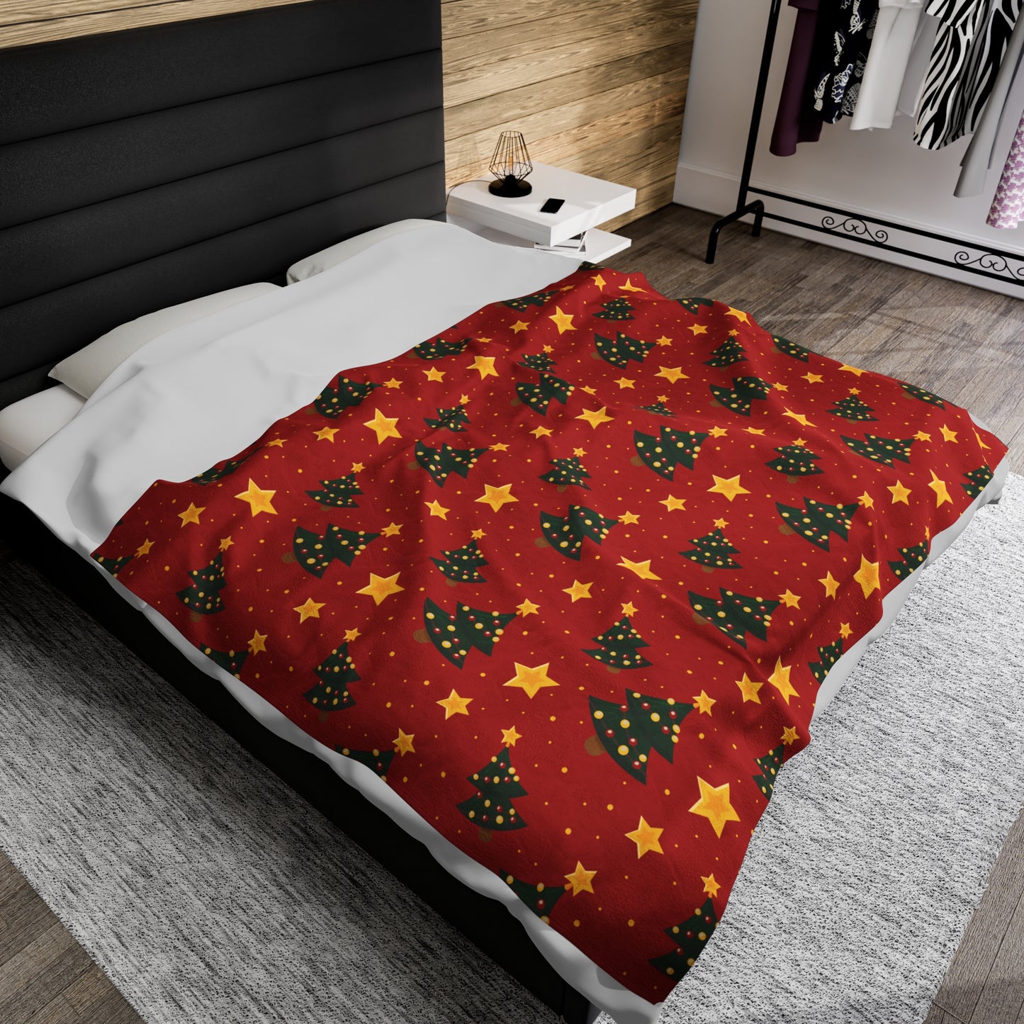 Holiday Glow Velveteen Plush Blanket