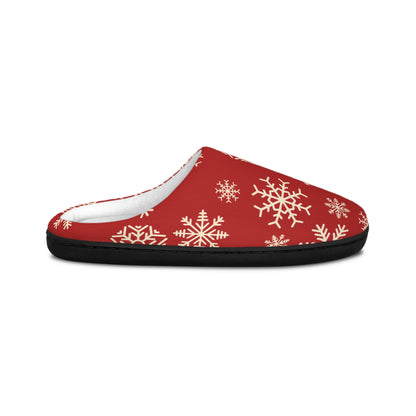 Mens Frosted Snowflakes Indoor Slippers