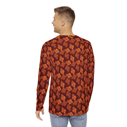 Mens Fall Foliage Long Sleeve Pajama Shirt