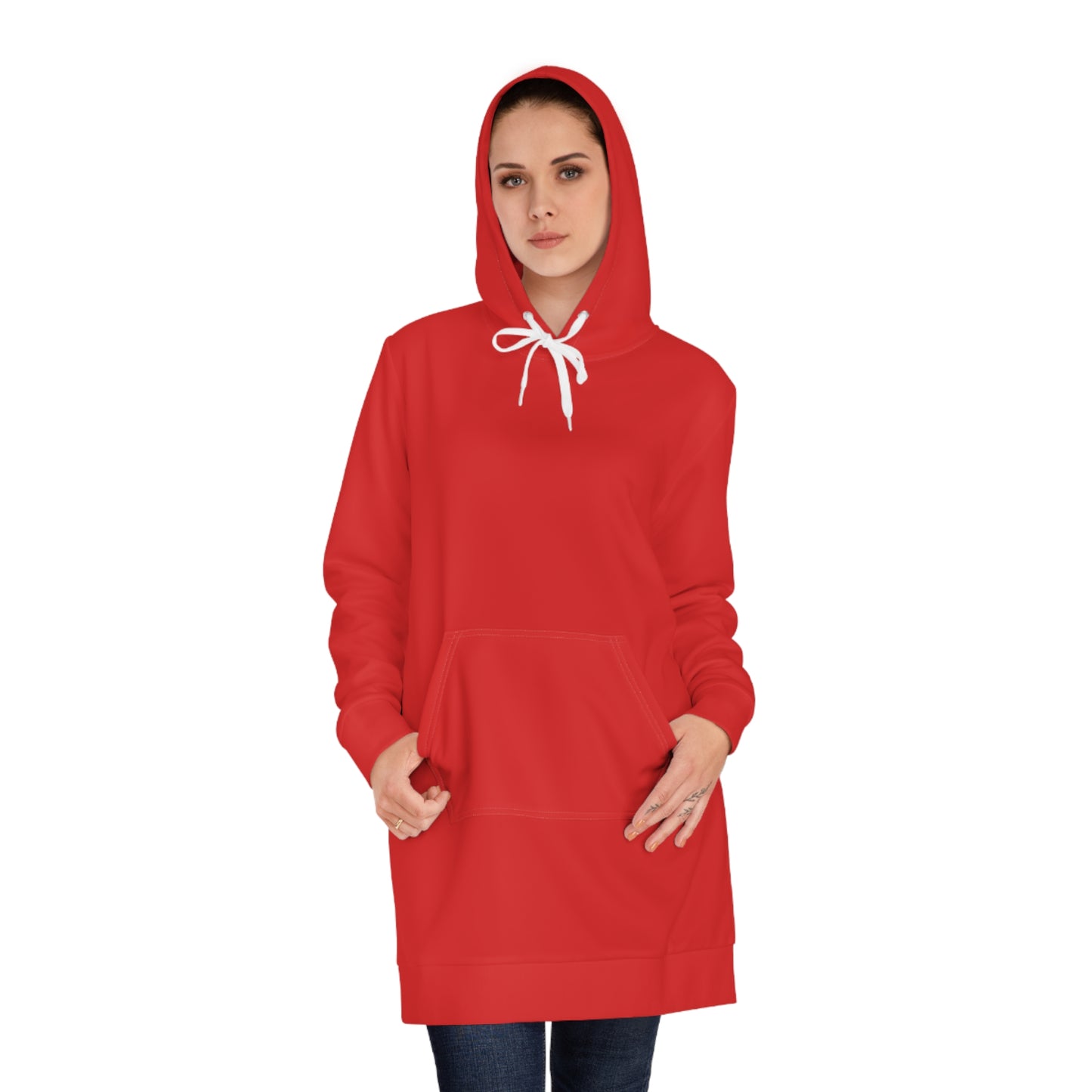 Womens Red Hoodie Pajama Dress