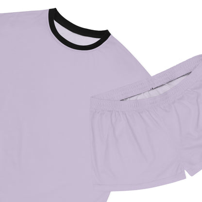 Womens Light Purple Short Pajama Set